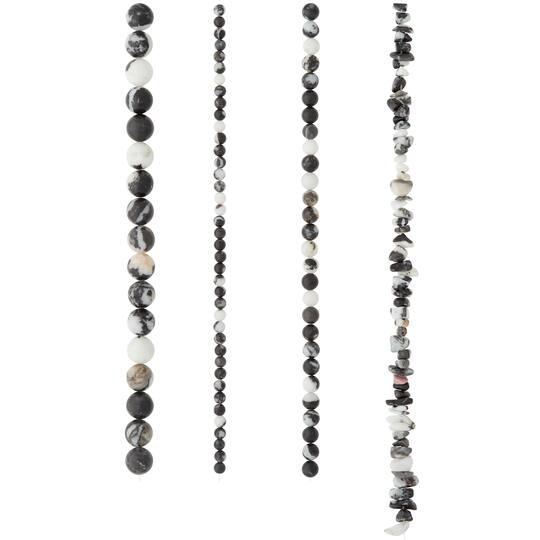 6 Pack: Zebra Stone Beads Value Pack by Bead Landing™